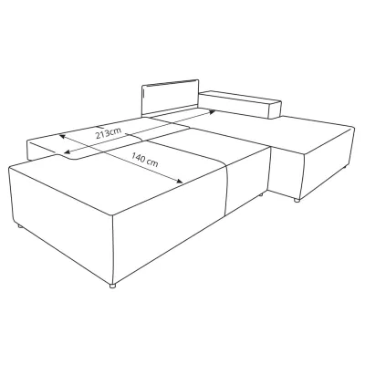 Rohová sedačka s úložným prostorem WINDSOR 1 - tmavá popelavá, pravý roh