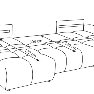Rozkládací sedací souprava do U TRURO 2 - smetanová