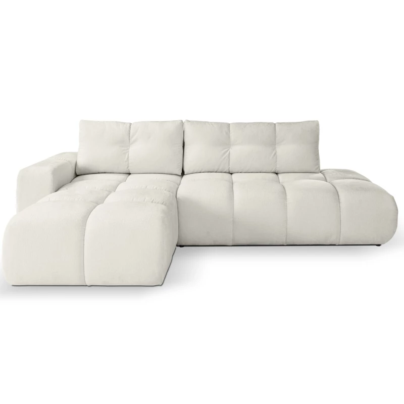 Rozkládací sedačka s úložným prostorem TRURO 1 - světlá béžová 2, levý roh