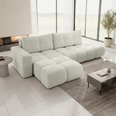 Rozkládací sedačka s úložným prostorem TRURO 1 - světlá béžová 2, levý roh