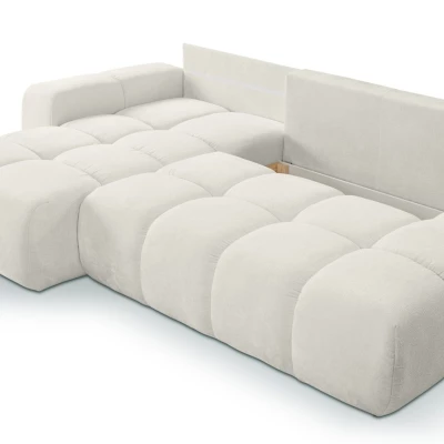 Rozkládací sedačka s úložným prostorem TRURO 1 - světlá béžová 2, levý roh