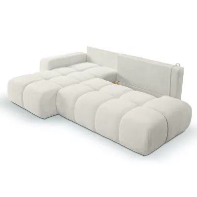 Rozkládací sedačka s úložným prostorem TRURO 1 - světlá béžová 2, levý roh