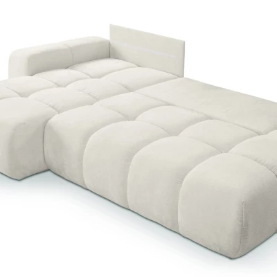 Rozkládací sedačka s úložným prostorem TRURO 1 - světlá béžová 2, levý roh