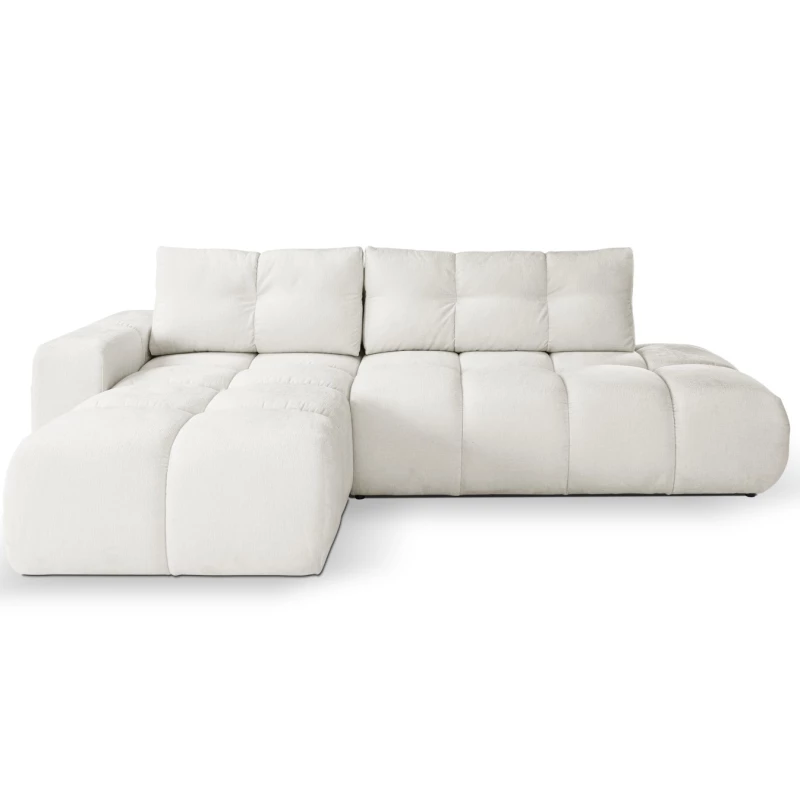 Rozkládací sedačka s úložným prostorem TRURO 1 - krémová 1, levý roh