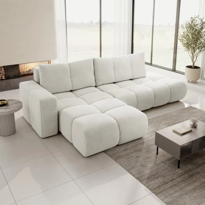 Rozkládací sedačka s úložným prostorem TRURO 1 - krémová 1, levý roh