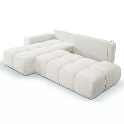 Rozkládací sedačka s úložným prostorem TRURO 1 - krémová 1, levý roh