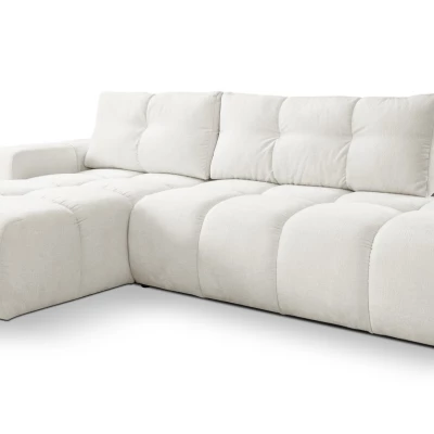 Rozkládací sedačka s úložným prostorem TRURO 1 - krémová 1, levý roh