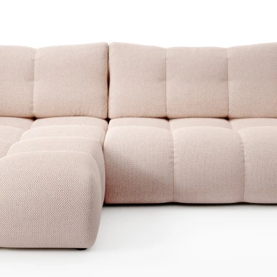 Rozkládací sedačka s úložným prostorem TRURO 1 - meruňková, levý roh