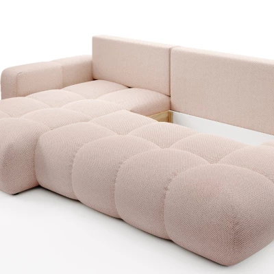 Rozkládací sedačka s úložným prostorem TRURO 1 - meruňková, levý roh