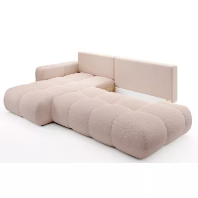 Rozkládací sedačka s úložným prostorem TRURO 1 - meruňková, levý roh