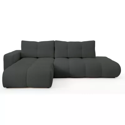 Rozkládací sedačka s úložným prostorem TRURO 1 - grafitová, levý roh