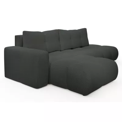 Rozkládací sedačka s úložným prostorem TRURO 1 - grafitová, levý roh