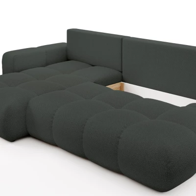 Rozkládací sedačka s úložným prostorem TRURO 1 - grafitová, levý roh