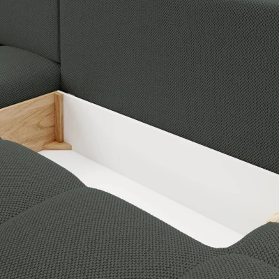 Rozkládací sedačka s úložným prostorem TRURO 1 - grafitová, levý roh