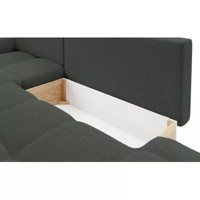 Rozkládací sedačka s úložným prostorem TRURO 1 - grafitová, levý roh