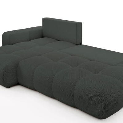 Rozkládací sedačka s úložným prostorem TRURO 1 - grafitová, levý roh