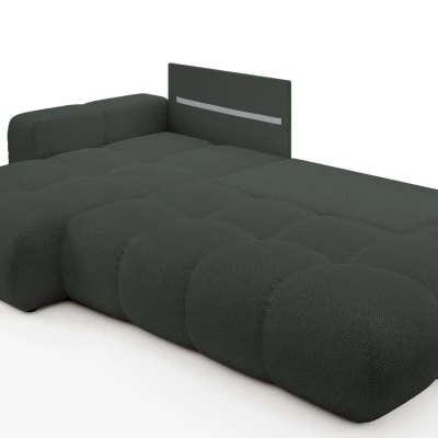 Rozkládací sedačka s úložným prostorem TRURO 1 - grafitová, levý roh