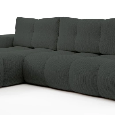 Rozkládací sedačka s úložným prostorem TRURO 1 - grafitová, levý roh