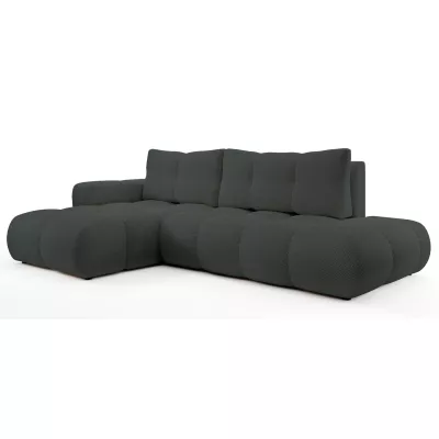 Rozkládací sedačka s úložným prostorem TRURO 1 - grafitová, levý roh