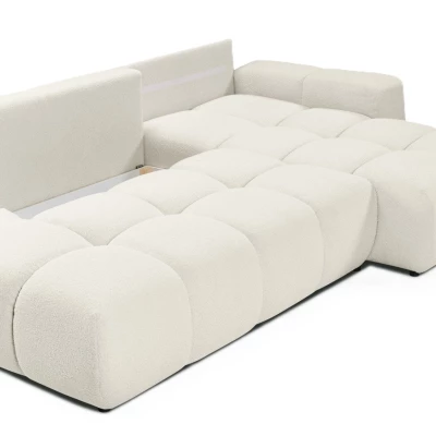 Rozkládací sedačka s úložným prostorem TRURO 1 - krémová 2, pravý roh