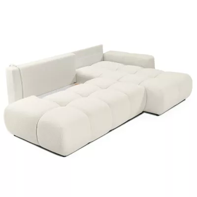 Rozkládací sedačka s úložným prostorem TRURO 1 - krémová 2, pravý roh