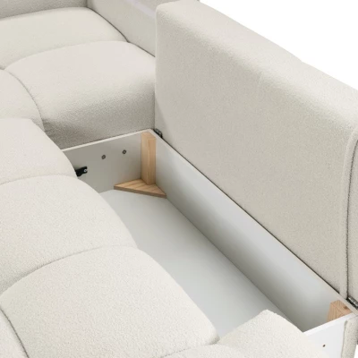 Rozkládací sedačka s úložným prostorem TRURO 1 - krémová 2, pravý roh