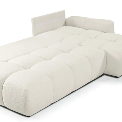 Rozkládací sedačka s úložným prostorem TRURO 1 - krémová 2, pravý roh