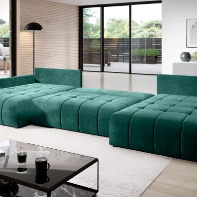 Rozkládací sedačka do U KASIA - zelená