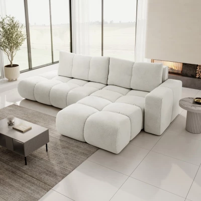 Rozkládací sedačka s úložným prostorem TRURO 1 - krémová 1, pravý roh