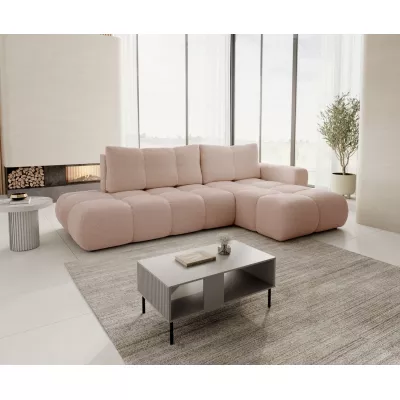 Rozkládací sedačka s úložným prostorem TRURO 1 - meruňková, pravý roh