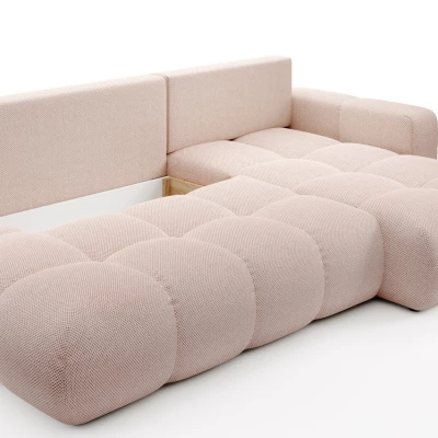 Rozkládací sedačka s úložným prostorem TRURO 1 - meruňková, pravý roh