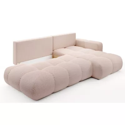 Rozkládací sedačka s úložným prostorem TRURO 1 - meruňková, pravý roh