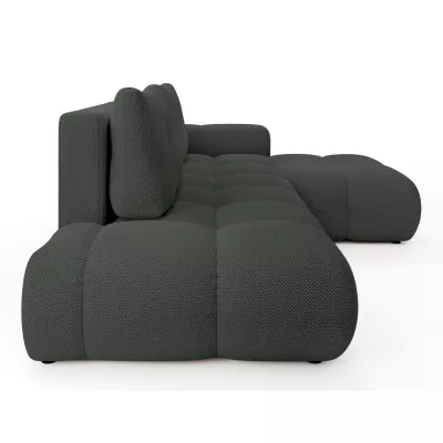 Rozkládací sedačka s úložným prostorem TRURO 1 - grafitová, pravý roh