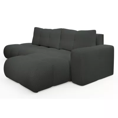 Rozkládací sedačka s úložným prostorem TRURO 1 - grafitová, pravý roh