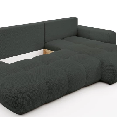 Rozkládací sedačka s úložným prostorem TRURO 1 - grafitová, pravý roh