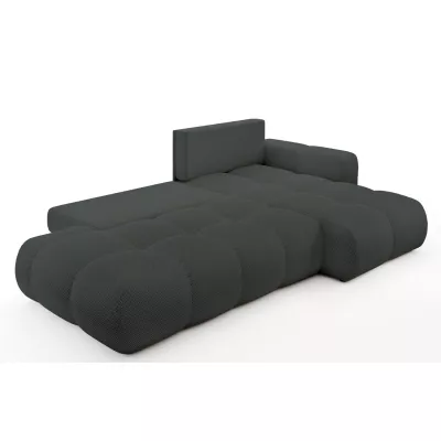 Rozkládací sedačka s úložným prostorem TRURO 1 - grafitová, pravý roh