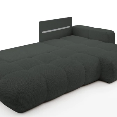 Rozkládací sedačka s úložným prostorem TRURO 1 - grafitová, pravý roh