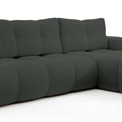 Rozkládací sedačka s úložným prostorem TRURO 1 - grafitová, pravý roh