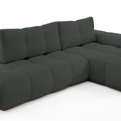 Rozkládací sedačka s úložným prostorem TRURO 1 - grafitová, pravý roh