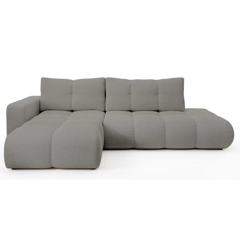 Rozkládací sedačka s úložným prostorem TRURO 1 - šedá 2, levý roh