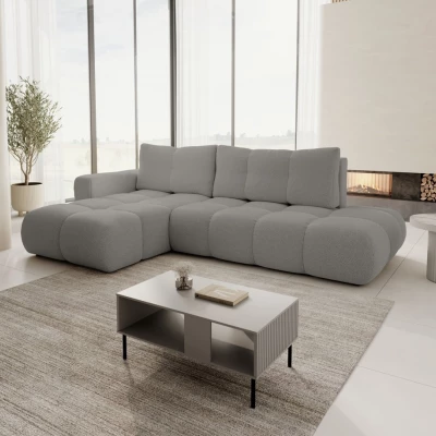 Rozkládací sedačka s úložným prostorem TRURO 1 - šedá 2, levý roh