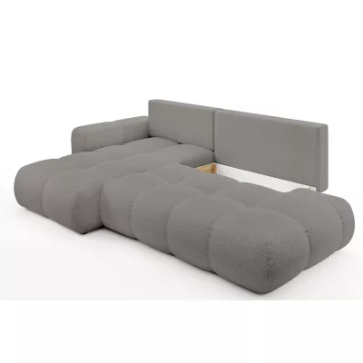 Rozkládací sedačka s úložným prostorem TRURO 1 - šedá 2, levý roh