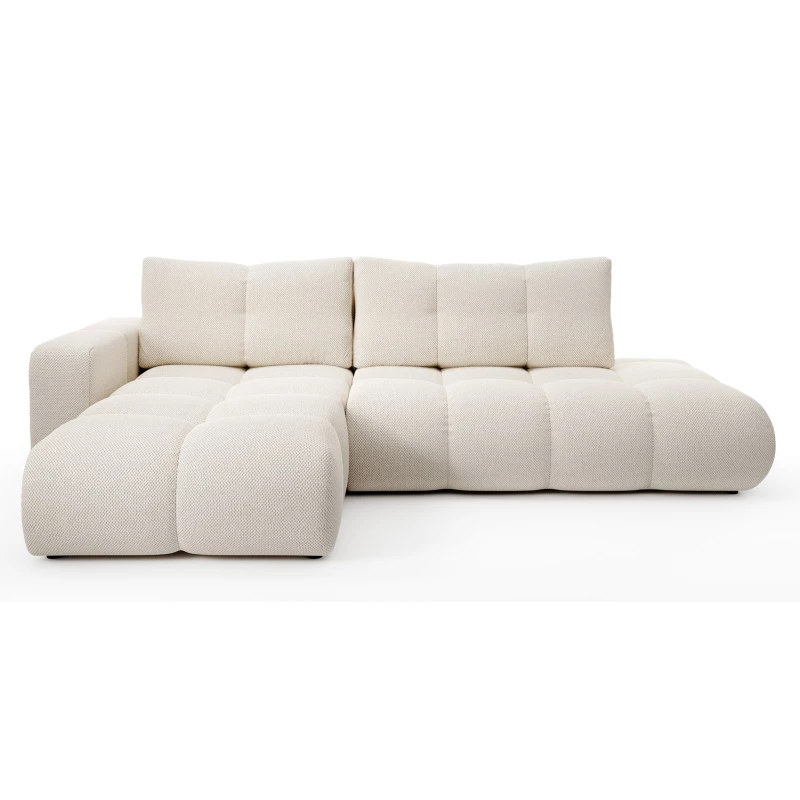 Rozkládací sedačka s úložným prostorem TRURO 1 - světlá béžová 1, levý roh