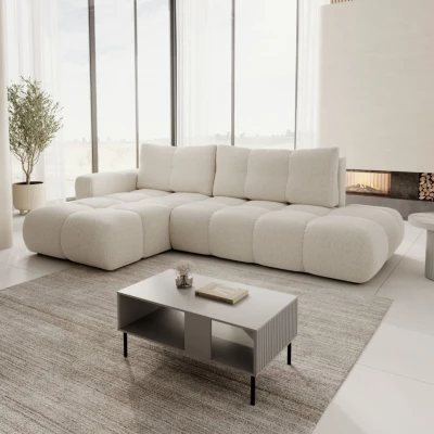 Rozkládací sedačka s úložným prostorem TRURO 1 - světlá béžová 1, levý roh