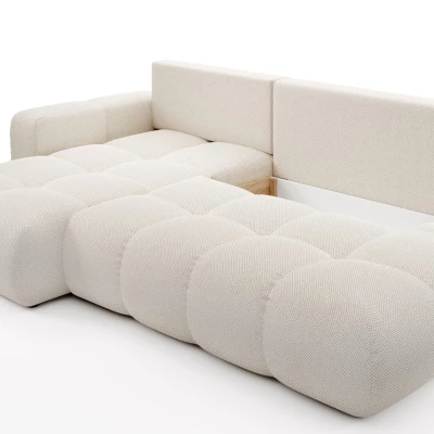 Rozkládací sedačka s úložným prostorem TRURO 1 - světlá béžová 1, levý roh