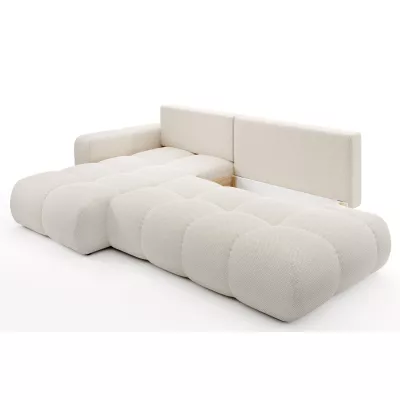 Rozkládací sedačka s úložným prostorem TRURO 1 - světlá béžová 1, levý roh