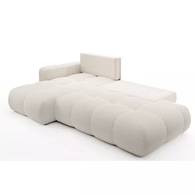 Rozkládací sedačka s úložným prostorem TRURO 1 - světlá béžová 1, levý roh