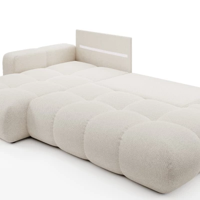 Rozkládací sedačka s úložným prostorem TRURO 1 - světlá béžová 1, levý roh