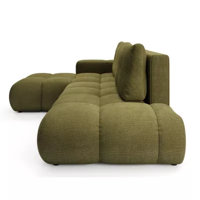 Rozkládací sedačka s úložným prostorem TRURO 1 - olivová, levý roh