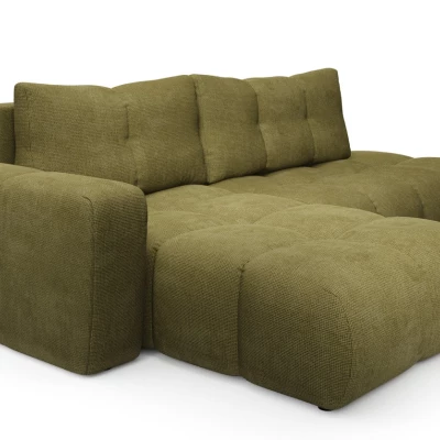 Rozkládací sedačka s úložným prostorem TRURO 1 - olivová, levý roh